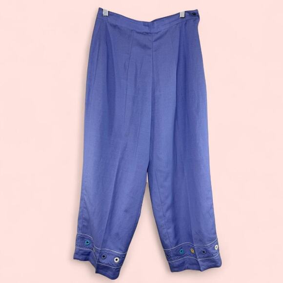 Vintage Outfit Mod 60s Style Lavender Embroidered Two Piece Set Size 4 P - Retro - Picture 4 of 11